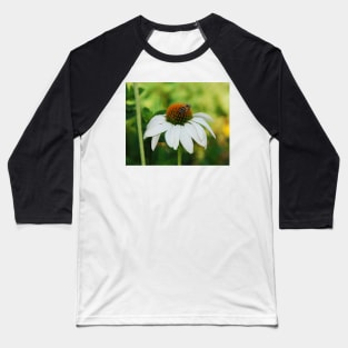 Echinacea Purpurea with Bee Baseball T-Shirt